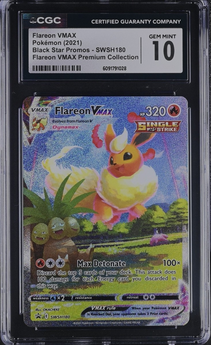 Pokémon Flareon VMAX Premium Collection, Full Alt Art, #SWSH 180