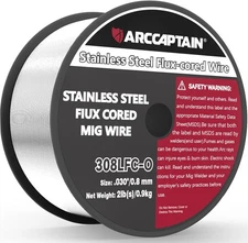 ARCCAPTAIN Stainless Steel Flux Cored Wire E308LFC-O .030-Diameter 0.8 2LB 