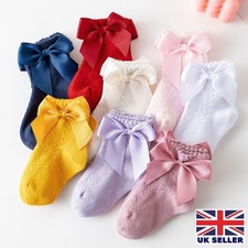 Girls Baby Toddlers Spanish Style Bow Wedding Party School Ankle Socks 0-5years