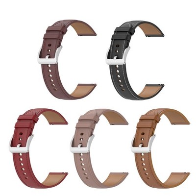 20mm PU Leather Watch Strap Sweat-proof Watch Band for Active 2 Smartwatch