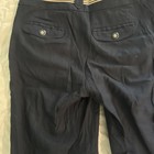 Anthropologie Elevenses Wide Leg Pants 6 Navy Linen Blend High Rise Resort Chic — photo 10