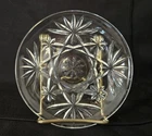Vintage Anchor Hocking EAPC Coasters - Clear Glass, Star of David. Set of 6.