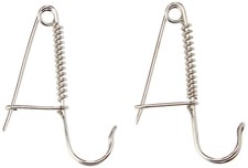 AW05-SILVER Knitting Pin Pair, Silver, 1.5" tall, 1" wide and 1/8" deep