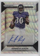 2016 Panini Prizm Rookie Blue Wave 75/149 Kenneth Dixon #RA-KDX Auto n3t