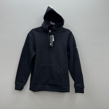 Adidas Black Fleece Hoodie Pullover Sweatshirt HR8487 Womens size Small NEW