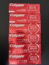 6x Colgate Optic White Stain Fighter Clean Mint  Toothpaste 3.8oz x4 4.2 oz x2 1.01 per gallon
