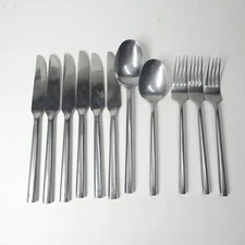 Hampton Silversmiths Ritz Flatware Lot 11pcs Stainless Forks Spoons Knives