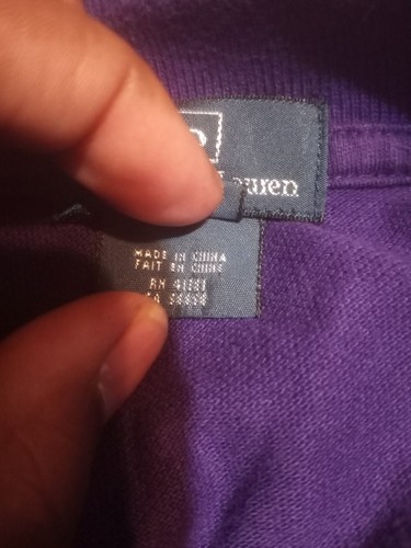 Polo Ralph Lauren Polo Shirt 381 Football 1943-44 Purple Boys Size XL 18-20 - Picture 9 of 12