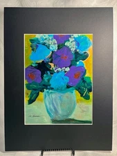 acrylic painting original  "Ice Blue"  by  Suzanne Norman