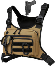Outdoor Chest Bag for Men and Women, Tactical Vest for Running, Cycling, EDC Che
