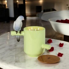 Lladro TESORO PROFUMATO DEL PAPPAGALLO (VERDE) 01040150 Vaso Candela Pappagallo Festa