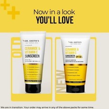 Dr Sheth's Vitamin C Sunscreen SPF 50 Ceramide 1.76oz UVA UVB Protection
