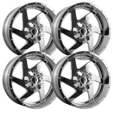 Set-4 Full Throttle Ft6052 18x9 5x1275x139.7 Chrome -12mm Wheels Rims 18 Inch