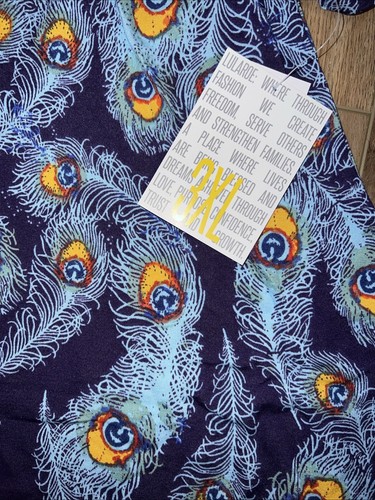 Tunica Lularore Perfetta 3XL 24/26 Blu Piume di Pavone Nuova ❤️ Camicia 3X 28 XXXL - Foto 2 di 15