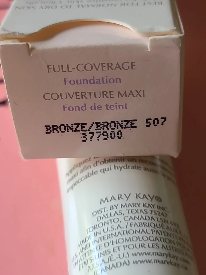 Mary Kay Full Coverage Liquid Foundation Bronze 507 377900 Normal/Grey Cap Rare - Image 3 of 4