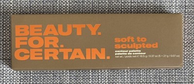 BEAUTY FOR CERTAIN Soft To Sculpted Contour Palette 0.37 Oz 5 Shades NIB New