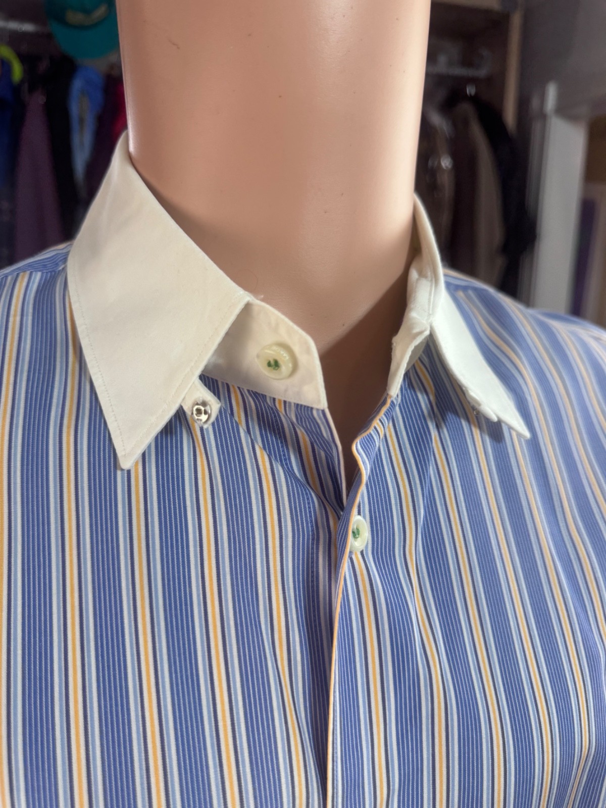 Dsquared2 CONTRAST Collar Button Front Shirt XXL … - image 10