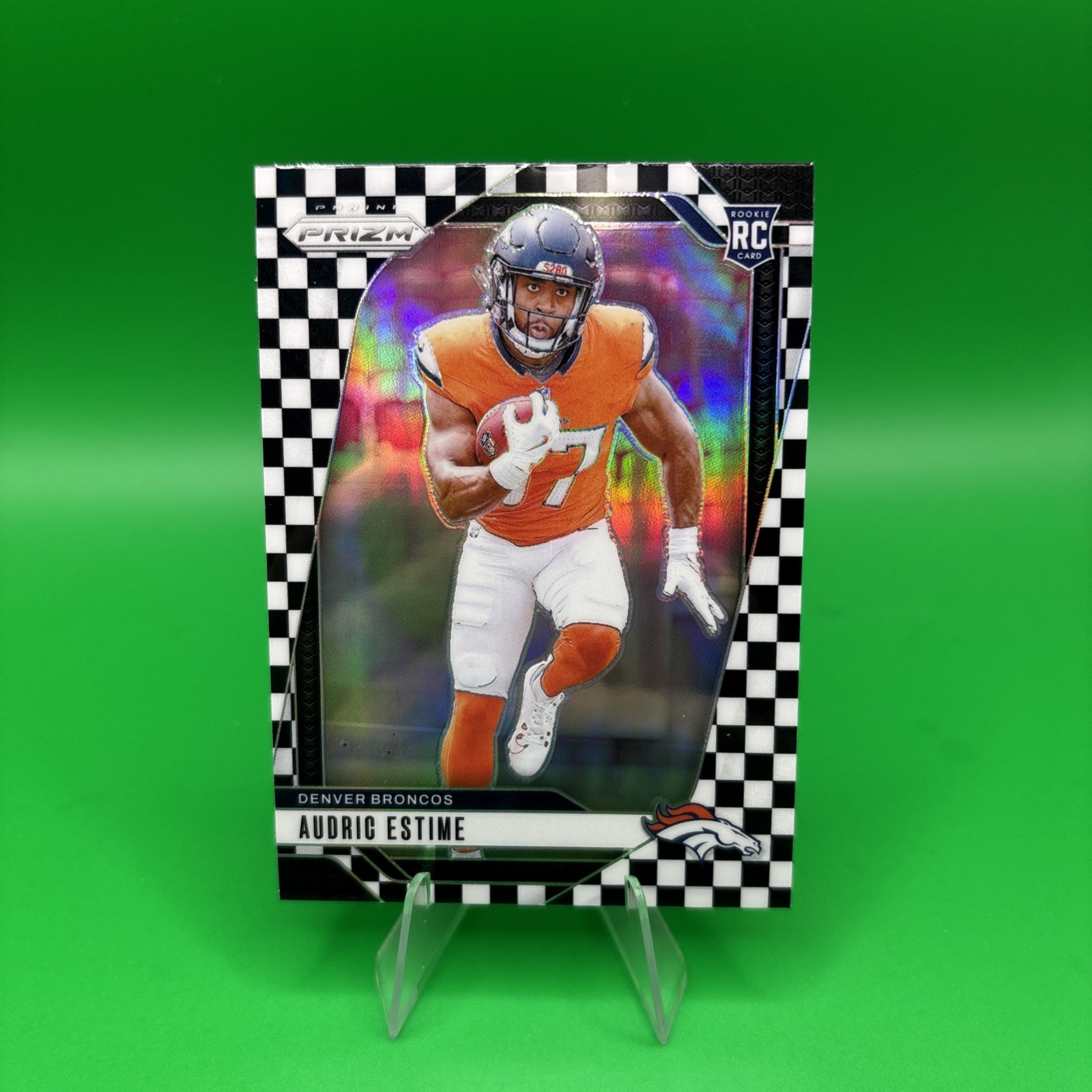 2024 Panini Prizm RC #306 Black & White Checkerboard Prizm SSP Audric Estime