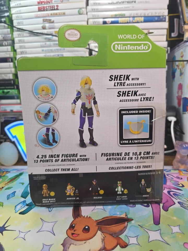 World of Nintendo Sheik Legend of Zelda Ocarina of Time Figura 3D Serie Jakks 4 Foto 4 de 4