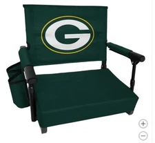 Green Bay Packers Stadium Seat NFL Premium Foldable Pocket Green White Yellow