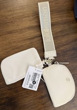 Lululemon Dual Pouch Wristlet Metallic Wordmark -NWT-MSRP 64