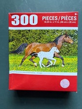 Jigsaw Puzzle 300 Pieces HORSES Running Crazy Art 18.25  X 11  