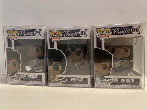PRINCE Funko Pop! Vinyl Rocks 79, 80, 81 FYE exclusive
