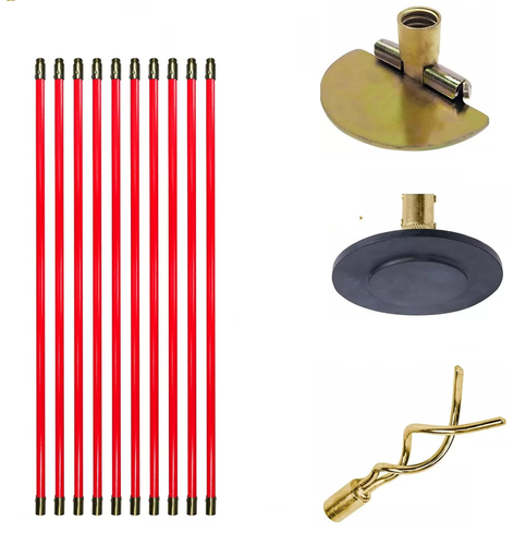 14 Piece Drain Rod Set 9m Plumbing Cleaning Unblock Drainage Worm Screw ...