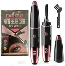 Electric Heated Eyelash Curler USB Rechargeable Makeup Curling Tool Long Lasting