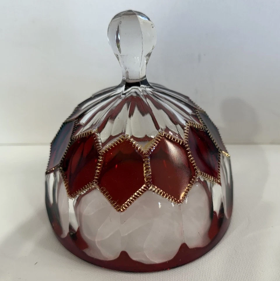 Antique TARENTUM'S LADDER WITH DIAMOND - RUBY-STAINED BUTTER DISH Circa 1903 - Image 4 of 4