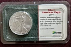 2004 Uncirculated U.S. American Silver Eagle 1 oz Fine Bullion Littleton Coin!