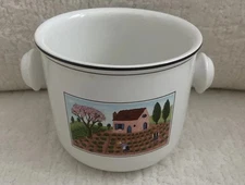 VTG Villeroy & Boch DESIGN NAIF CACHEPOT 3-5/8" MINT Folk Art