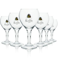 6x Leffe Bier Glas Biertulpe 0,25l Neu Pokal Gl&auml;ser Abteibier Belgien Bar Drinks