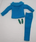 Barbie Sporting Casuals #1671 Turquoise Sweater, Pants, Shoes Vintage 1965-67