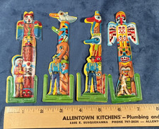 4 punched out series Rin Tin Tin Totem Pole 1950 Cereal Premium Punched 7 2 1 6