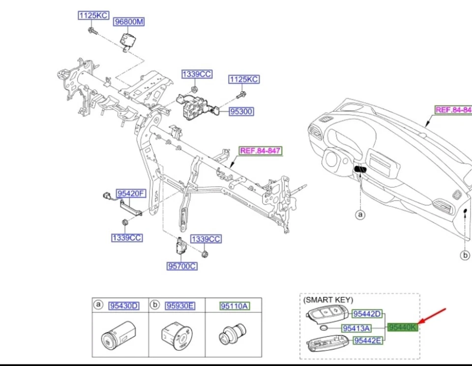 HYUNDAI i30 MK3 Smart Key Fob 95440G3100 NEW GENUINE - Image 2 of 4