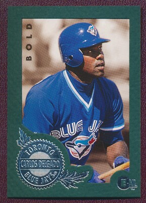 1996 FLEER E-MOTION XL #130 CARLOS DELGADO TORONTO BLUE JAYS THICK CARD STOCK