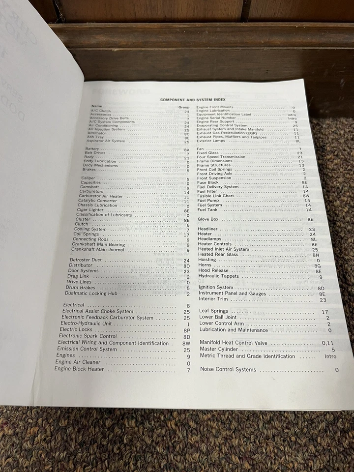 Camión Dodge Ram D150 W250 W350 1988 genuino manual de reparación de servicio Foto 2 de 4