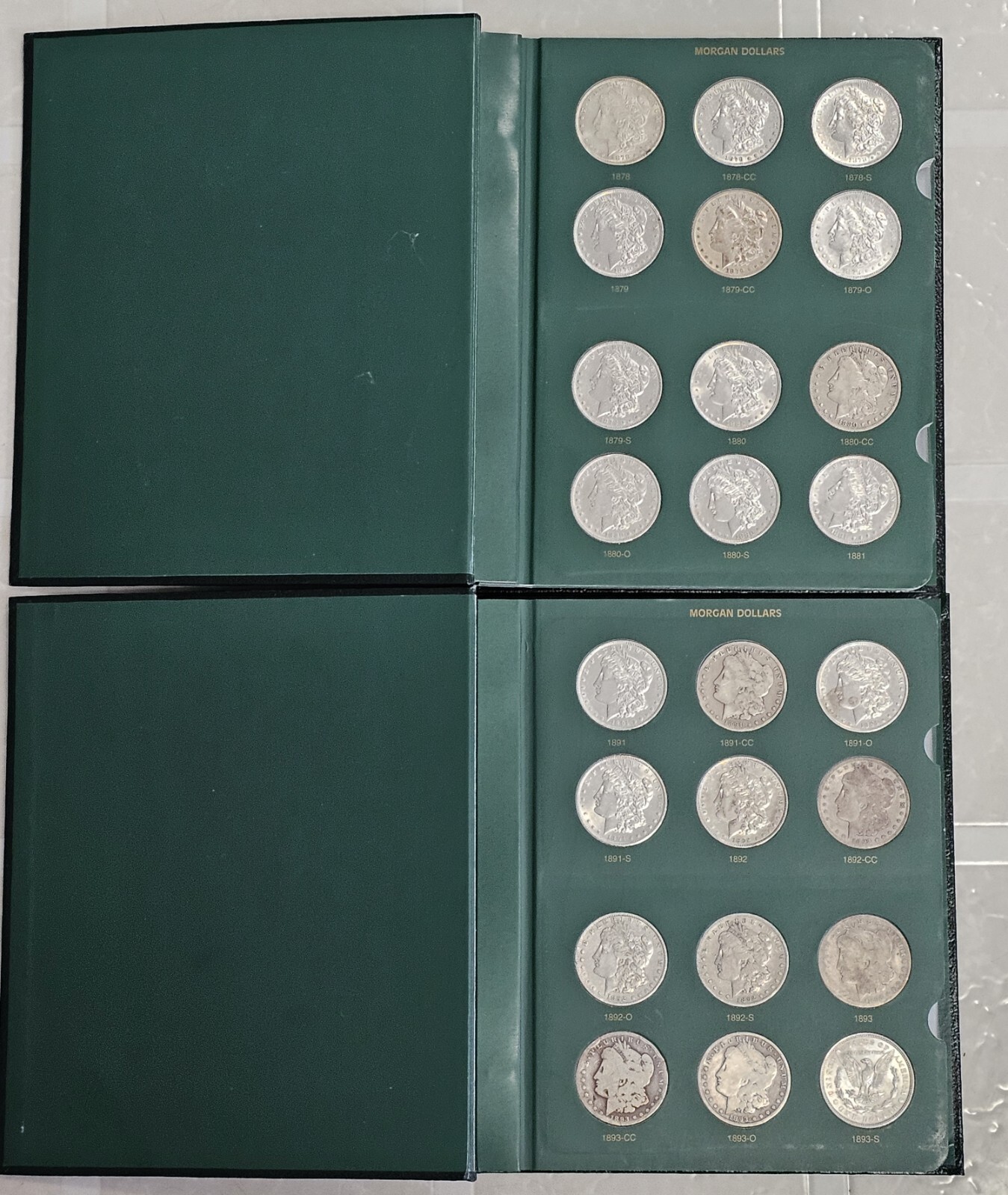 Near complete 96pc dollar set Missing only the 93s in 2 new coin albums eBay