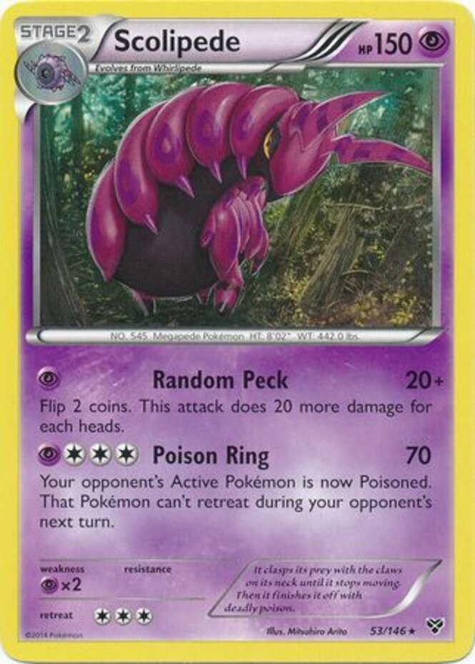 Pokemon - Scolipede - 53/146 - Rare - XY - Base Set - NM
