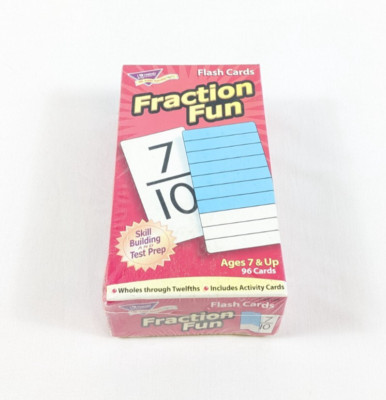 FRACTION FUN Flash Cards NEW IN SHRINK Trend Enterprises 2004 T-53109