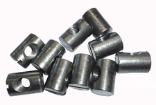 * Pack of 10 Barrel Bolt Nuts M6 * 14mm Slotted Cross Dowel +