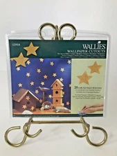 WALLIES Wallpaper Cutouts ~ 25 Folk Art Stars ~ #12918 ~ Pre-Pasted ~ NEW