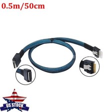 Slim SAS 4i SFF-8654 to OCuLink 4i SFF-8611 Data Transmission Cable 0.5 Meter