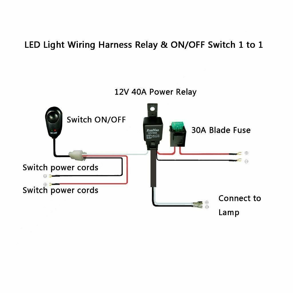 9ft 40A 12V Power Switch & Relay Wiring Harness Kit For LED Light - Foto 11
