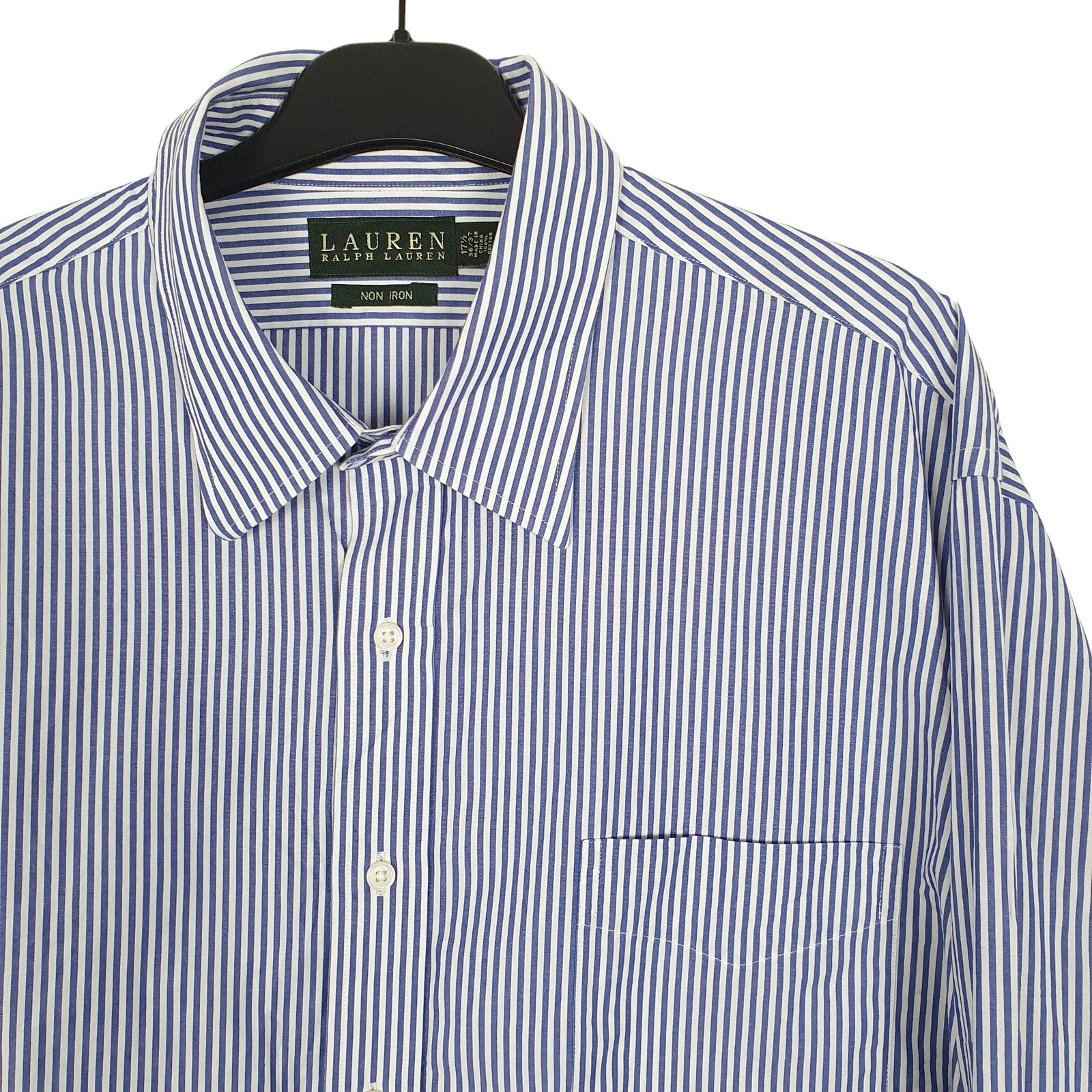 RALPH LAUREN Blue Striped Shirt Long Sleeve Casual Mens L image 2