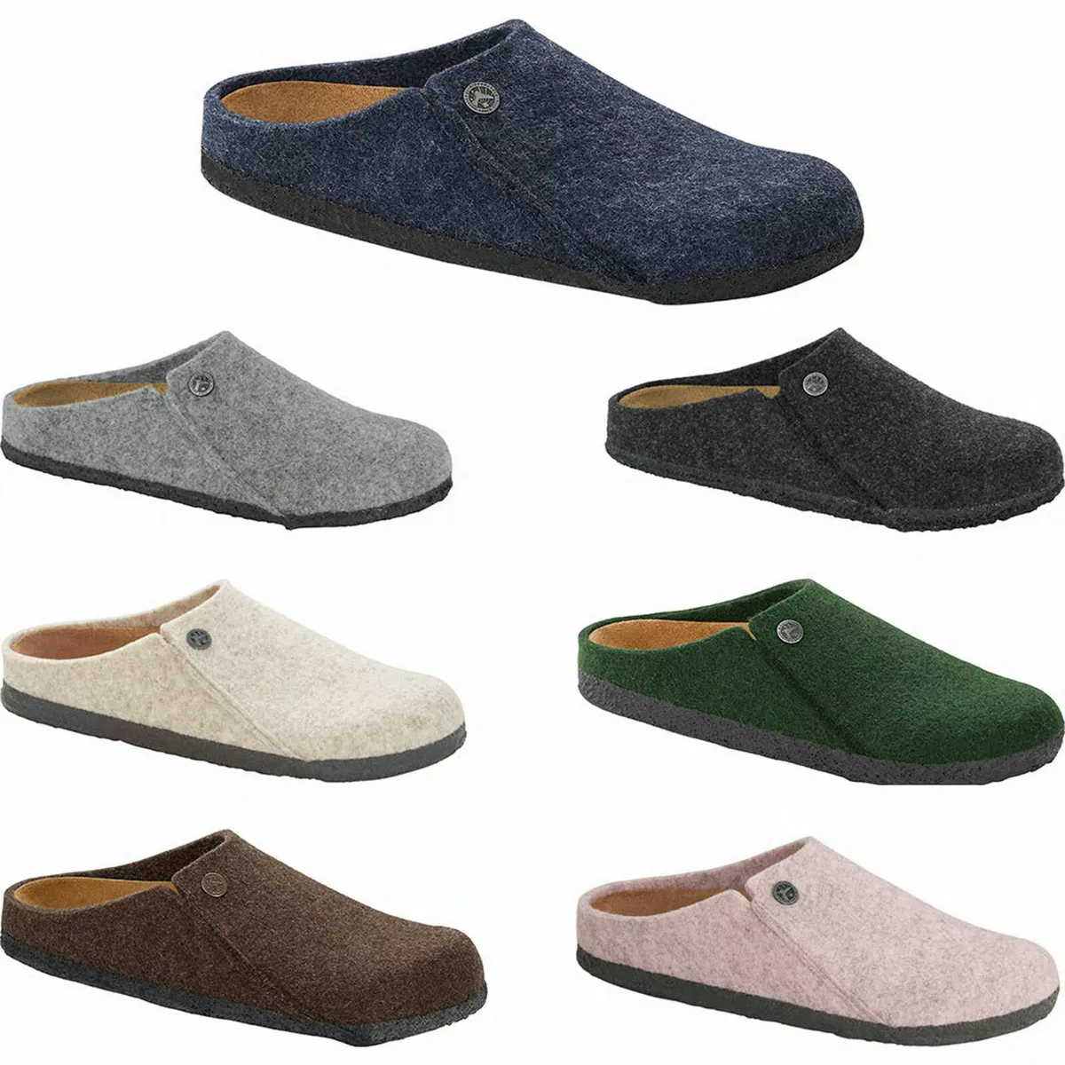 Birkenstock Zermatt Rivet Cozy Home Felt Slippers Mules MSRP $100 eBay