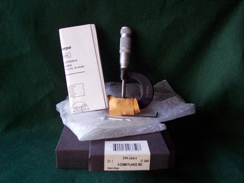 Tesa Brown & Sharpe 0-25mm Disc Micrometer # 599-244-1. New.