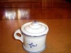 Vintage Porcelain Jelly Jar Sugar Pot Germany Blue White — photo 6