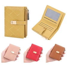 Women RFID Blocking Wallet Small Leather ID Credit Card Holder Bifold Mini Purse